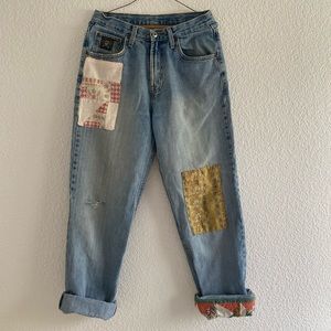 Custom Quilt Patch Jeans